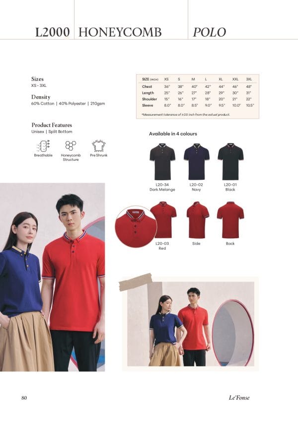 Lefonse - Lacoste L2000 Honeycomb Polo